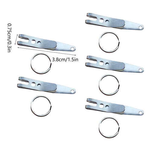 Compacts Geldsleutelhangers Klemmen Roestbestendige 2
