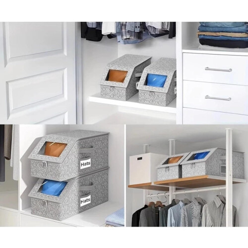 (Hat storage case, -) Κουτί αποθήκευσης καπέλων, στοιβάσιμο, μη υφαντό 2