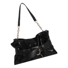 Womens Fashion Leather Shoulder Bags Large Toted Bag-Black