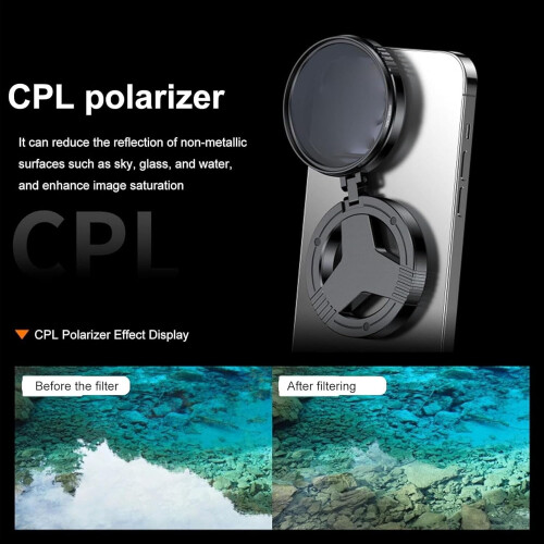 (2Set, -) 2 σε 1 μαγνητικό φίλτρο CPL & αστεριού για iPhone, 52mm 1