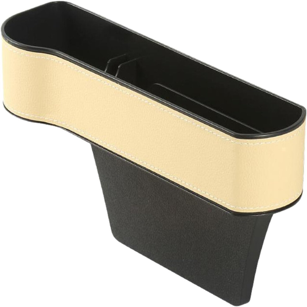 (Beige#Driver Side, -) 2026 Leather Car Seat Gap Filler Organizer, Universal Multifunctional Storage Beige 5437706386834