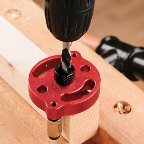 (Red, -) Gabarit de perçage centré, guide précision pour menuiserie 3-10mm 1