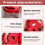 (Red, -) Gabarit de perçage centré, guide précision pour menuiserie 3-10mm 5