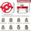 (Red, -) Gabarit de perçage centré, guide précision pour menuiserie 3-10mm 7