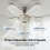 (2pcs, -) Φως ανεμιστήρα 5 πτερυγίων με LED, τηλεχειριστήριο, 3 χρώματα 5