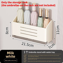 (Magnetic White Short)Soporte para paraguas de montaje en pared para uso diario de almacenamiento en puertas y pasillos interiores