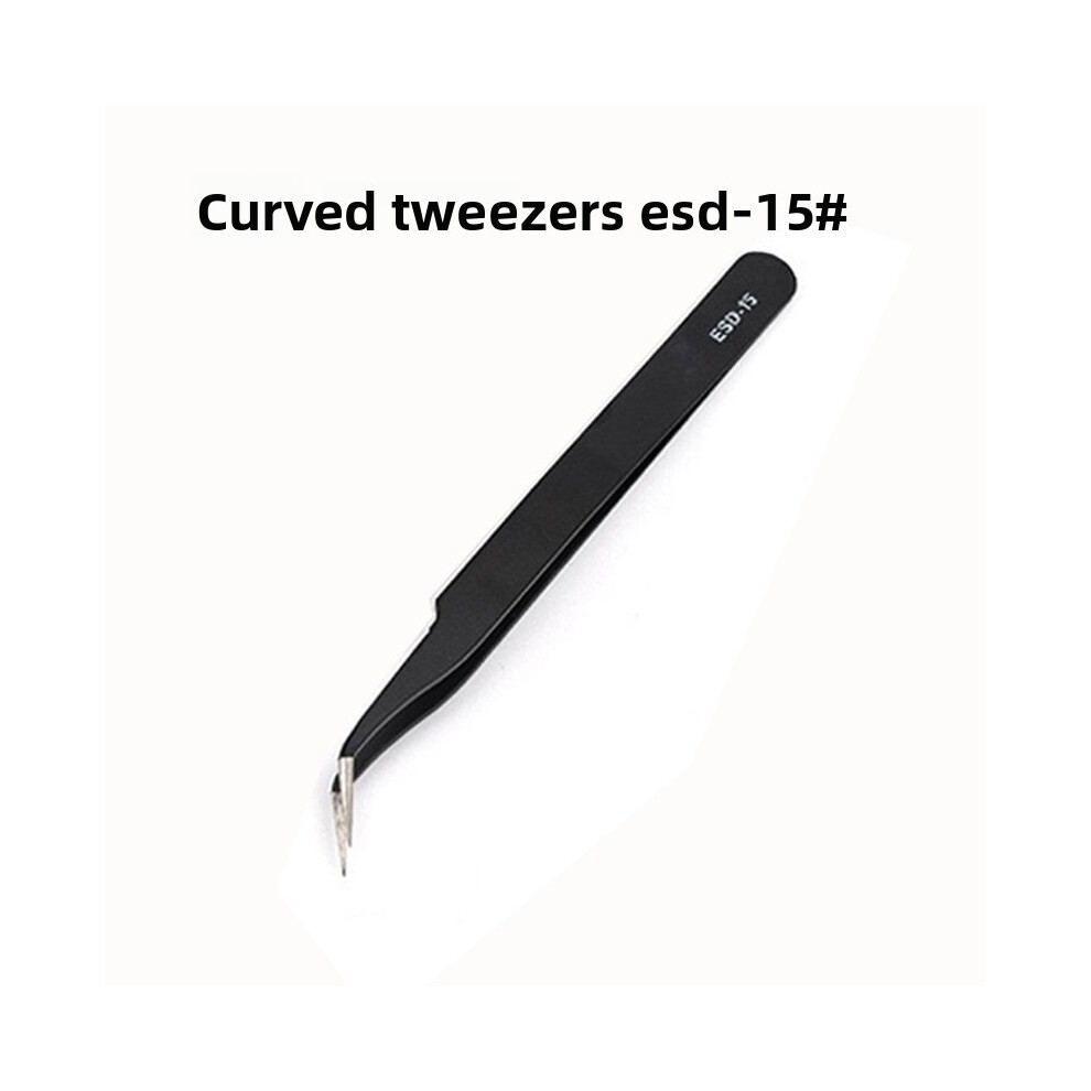 (Curved) Stainless Pointed Steel Tweezers Professional Tweezers Cosmetic Precision