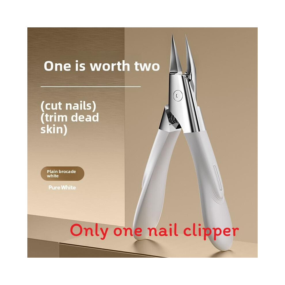 White (White) Nipper Ergonomic Toenail With Sharp Beak For Ingrown Nail And Dead Skin Removal