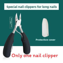 (Black)Pinza ergonómica para uñas de los pies con pico afilado para uñas encarnadas y piel muerta