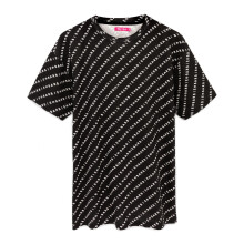 (L, Black) Barbie Womens/Ladies All-Over Print Logo Oversized T-Shirt