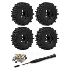 Roues SCX30 0 à échelle 1/30 de 7 pouces avec pneus en-Noir