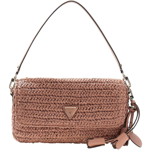 Guess Guess Logo Straw Shoulder Bag