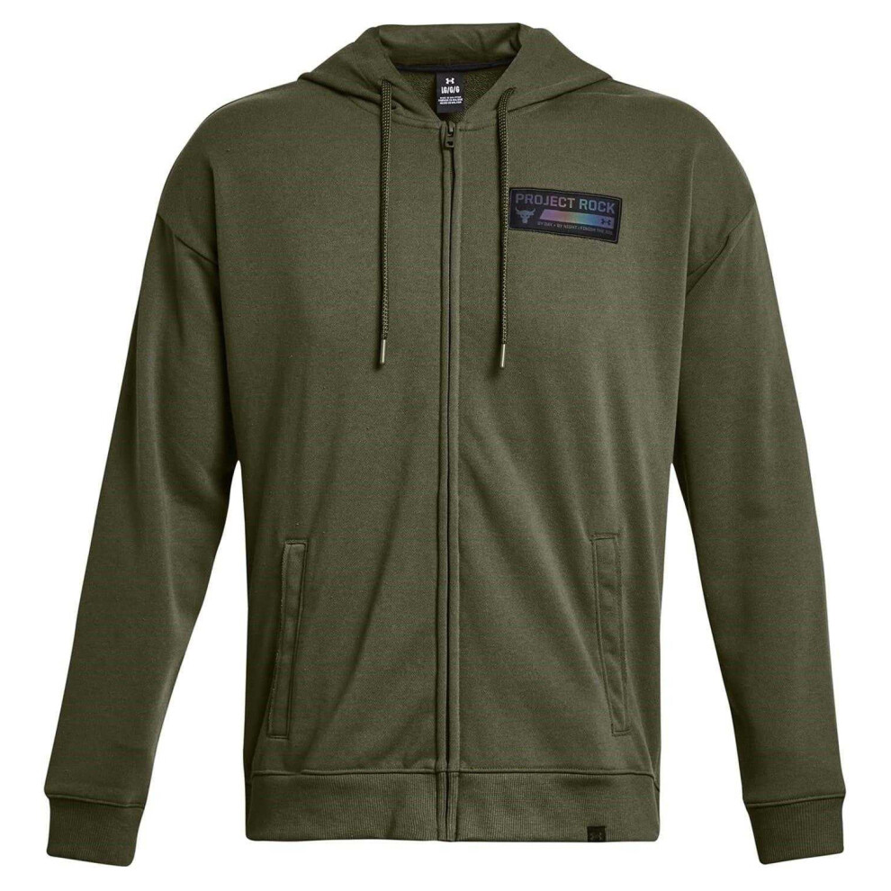 Under Armour Mens Project Rock Relaxed Fit Full Zip Hoodie