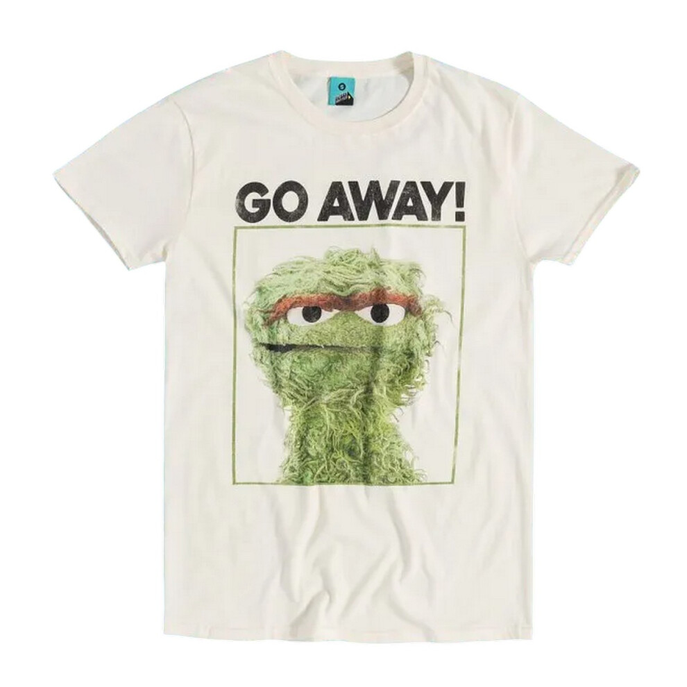 Sesame Street (3Xl, Natural) Unisex Adult Go Away Oscar The Grouch T-Shirt Multicoloured