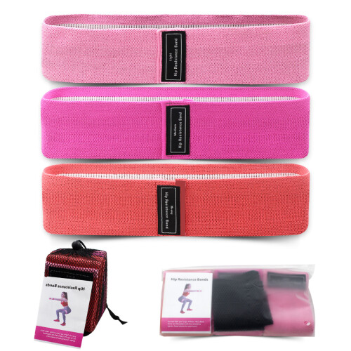3pk Cloth Yoga Resistance Bands