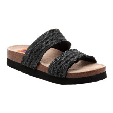 (6 UK, Black) Rocket Dog Womens/Ladies Aruba Raffia Flip Flops