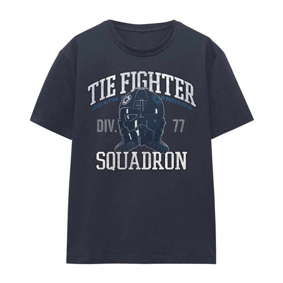 Star Wars (L, Deep Navy) Womens/Ladies Tie Fighter Squadron T-Shirt