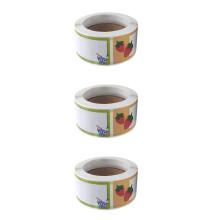 3Rolls Decorative Cute Mini Stickers Name Labels for Stationery
