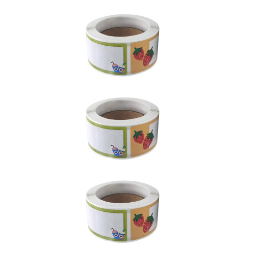 3Rolls Decorative Cute Mini Stickers Name Labels for Stationery