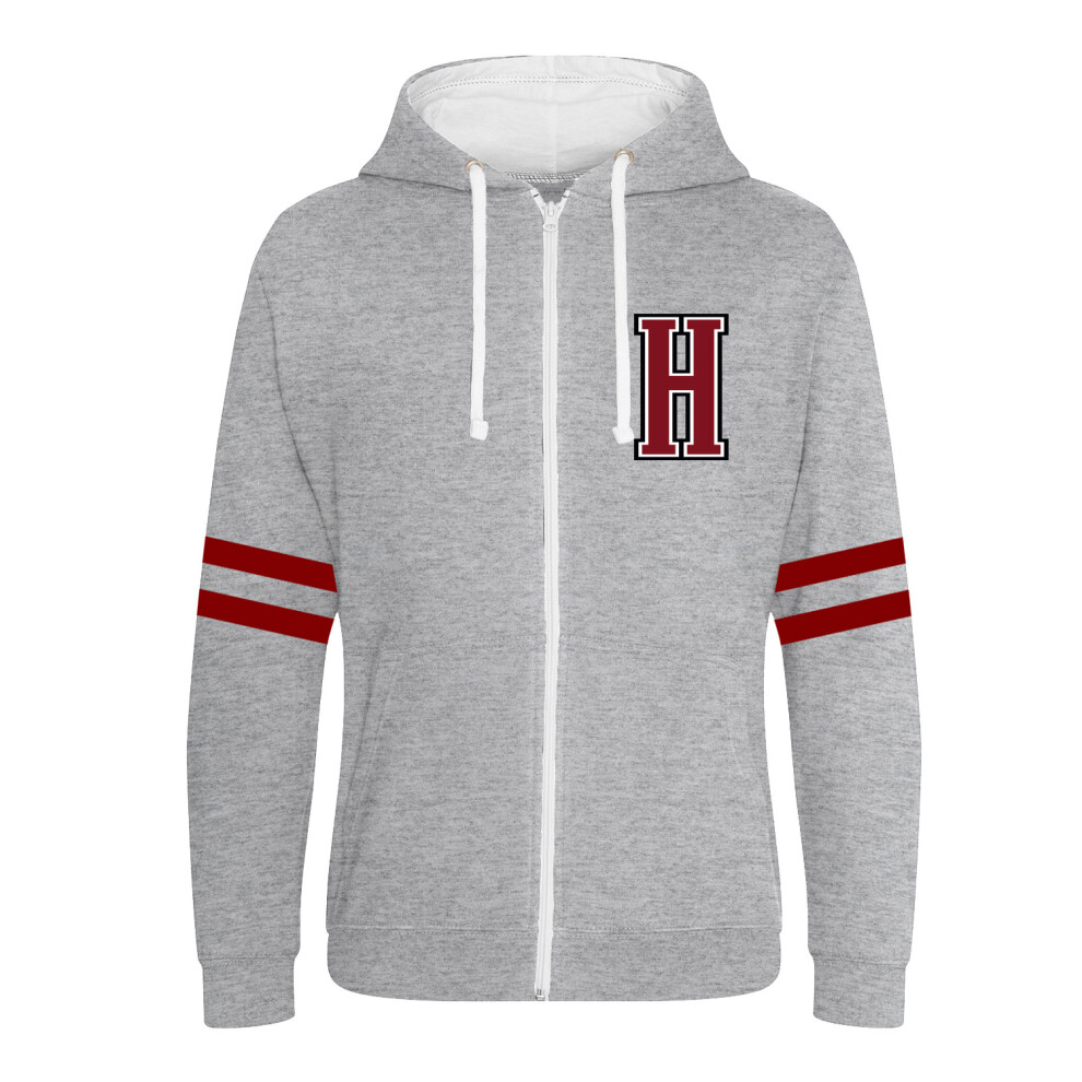 Harry Potter (M, Grey) Unisex Adult Hogwarts Alumni Full Zip Hoodie
