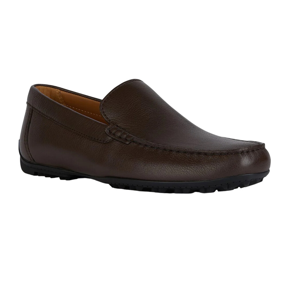 Geox (10.5 Uk, Dark ) Mens U Kosmopolis Leather Grip Moccasins Brown