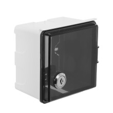 Boîtier Prise Étanche Verrouillable Noir PVC Usage Extérieur Sûr