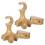 4Pièces Équerres Décoratives Bois Kaki Pour Rideaux - Usage Polyvalent 1