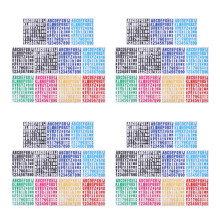 40Feuilles Alphabet Stickers Pour Décorations Créatives DIY Colorés