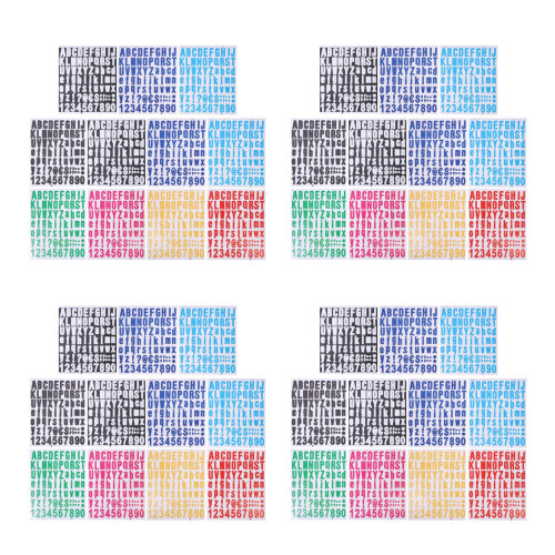 40Feuilles Alphabet Stickers Pour Décorations Créatives DIY Colorés