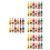 48Pièces Mini Bouteilles Plastique Colorées Décor Élégant Maison 1
