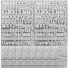 10Feuilles Lettres Petites Argent Pailletées Stickers Adhésifs DIY