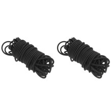 2Rouleaux Elastique Noir Rond Pour Décoration Chaussures DIY