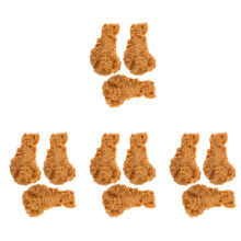 12Pièces Cuisses De Poulet Artificielles Marron En PVC Usage Décor