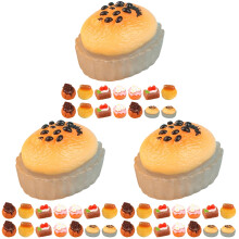 45Pièces Mini Cakes Résine Décoratifs Maison Couleurs Assorties
