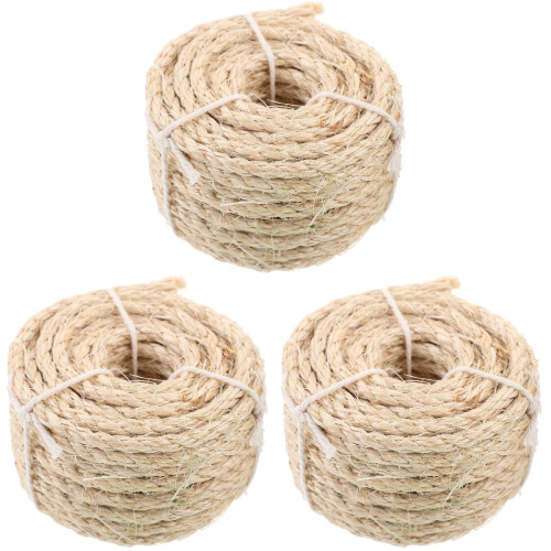 3Rouleaux Beige En Sisal Pour Bricolage