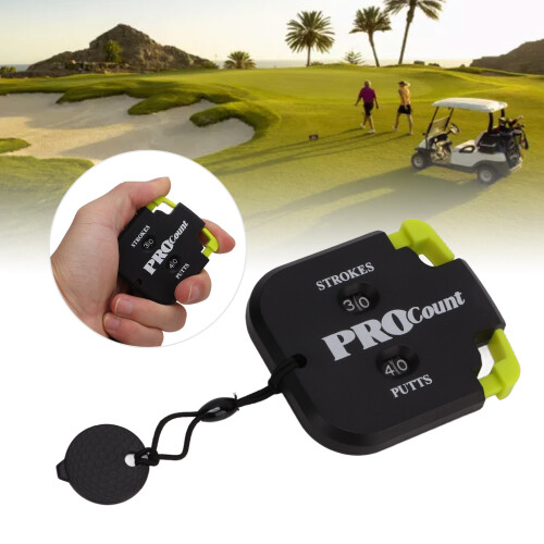 ABS Golf Score Counter with Lanyard Black 1