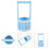 1Panier Décoratif Bleu En Bois Pour Fleurs Séchées Conservation 1