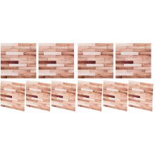 10Pièces Papier Mural Bois Auto-Adhésif Décor Mini Maison