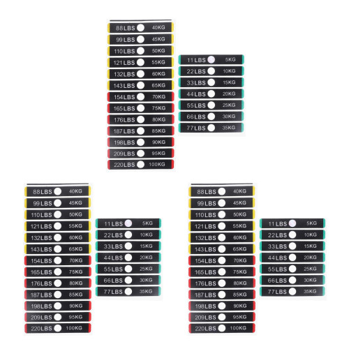 3Feuilles De Stickers Poids Gym Autocollants Multicolores