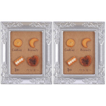 2Pièces Cadres Miniatures Résine Pour Maison Décor Coloré