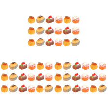 54Pièces Mini Gâteaux Résine Accessoires Décor Maison Couleurs Variées