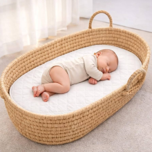 ( 65 x 35 x 4 cm ) FEELIT Extra Thick Baby Moses Basket Mattress Soft Cushioned Breathable & Lightweight Oval Shaped All UK Sizes