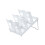 Cup Holder [Double Row] Household with Bracket Foldable Cup Holder Coffee Shop Cup Rack White 1