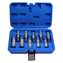 10-Delige Set van 1/2 Inch Zeskantige Dopsleutels met Zeshoekige Huls, voor Ratelsleutels, Autoreparatiehandgereedschap H