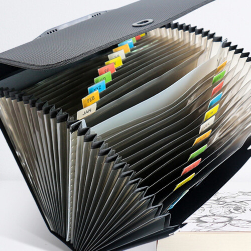 26 Grid Portable Organ Bag A4 Multi-Layer File Folder for Office Students with Large Capacity Test Paper Holder 1