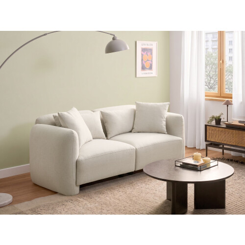 Beliani Sofa 3 Seater EKENES Fabric Off-White 1