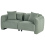 Beliani Sofa 3 Seater EKENES Fabric Light Green 4
