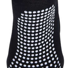 Yoga Socks Black Combed Cotton Half Toe
