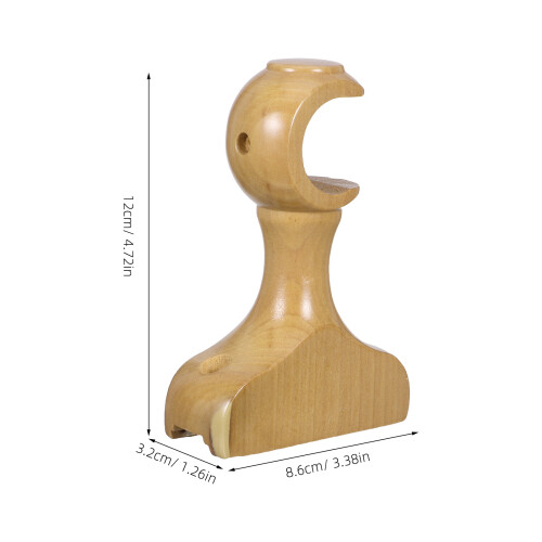 4Pièces Équerres Décoratives Bois Kaki Pour Rideaux - Usage Polyvalent 1