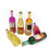 48Pièces Mini Bouteilles Plastique Colorées Décor Élégant Maison 3